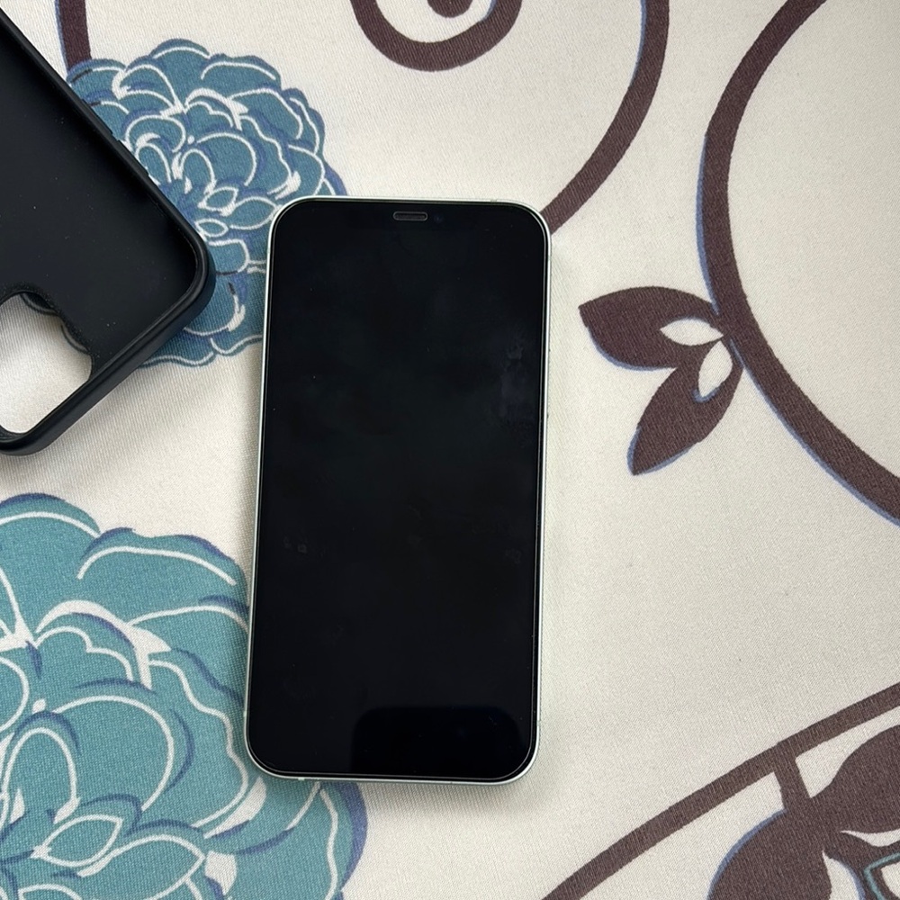 Black Apple iPhone with Case